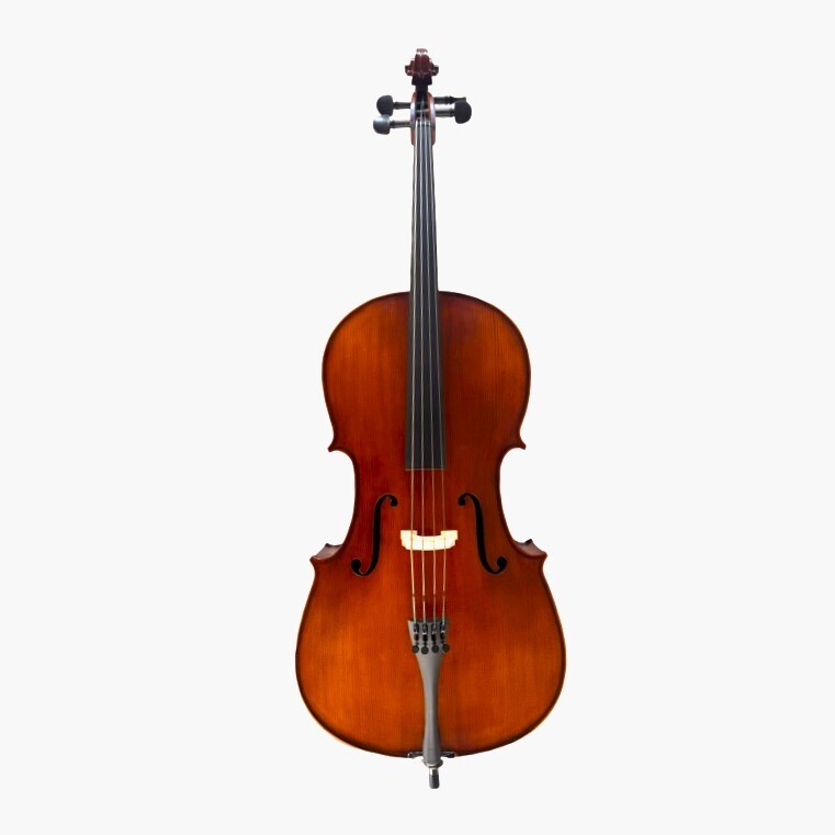 1/2 size cello outfit including carbon fibre bow, padded bag and rosin